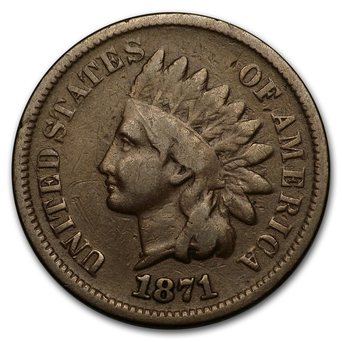 1871 Indian Head Cent VG