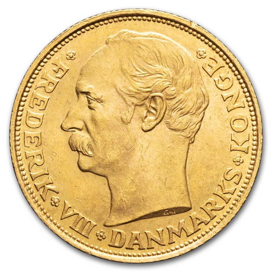 Denmark Gold 20 Kroner (Random) Avg Circ