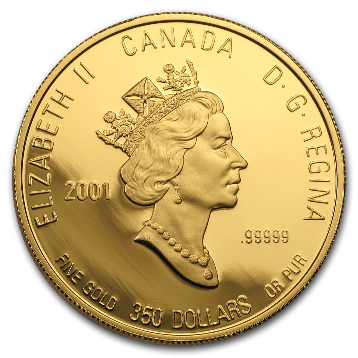 2001 Canada Gold $350 Mayflower .99999 Proof