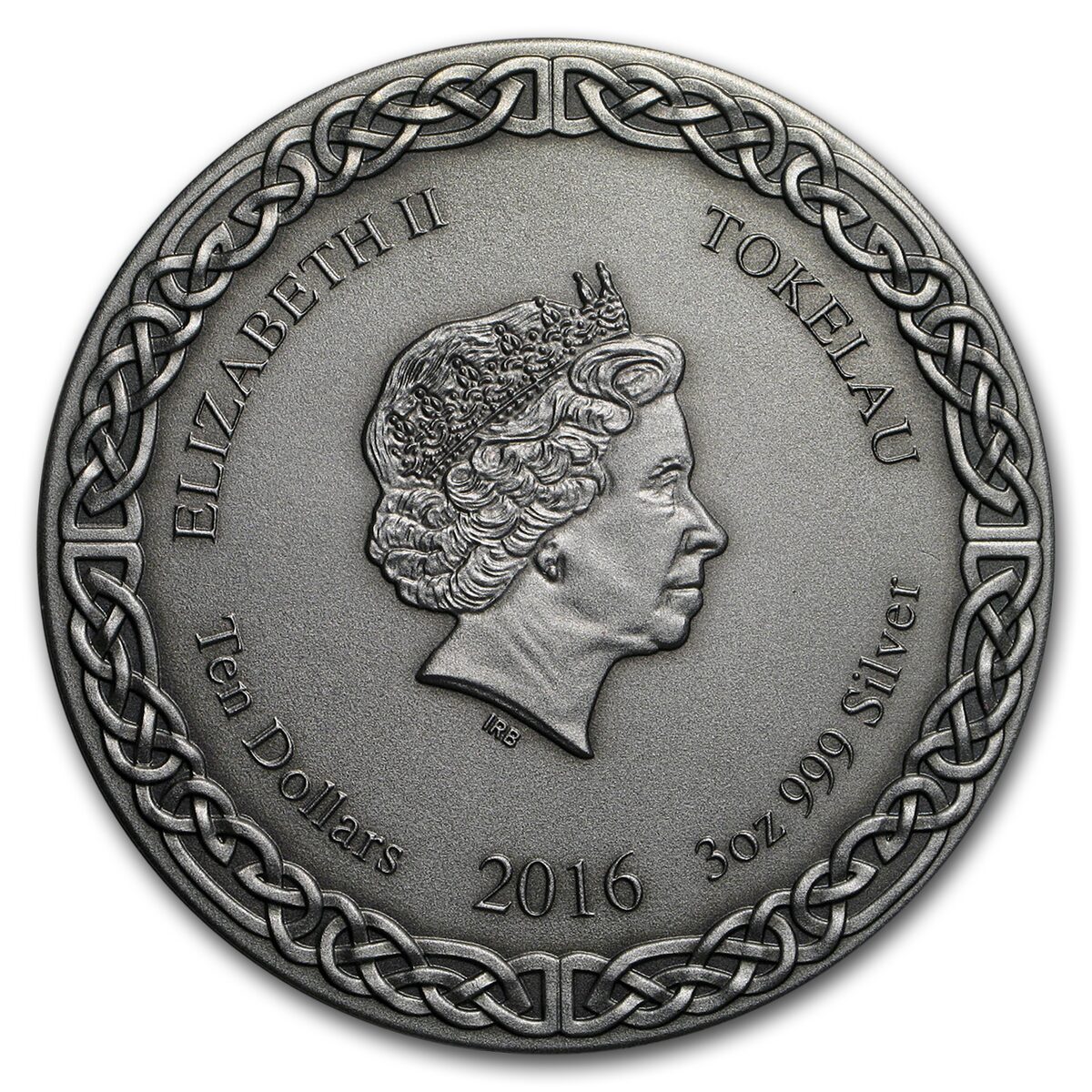 2016 Tokelau 3 oz Silver Max Relief (Legends of Asgard, Odin)