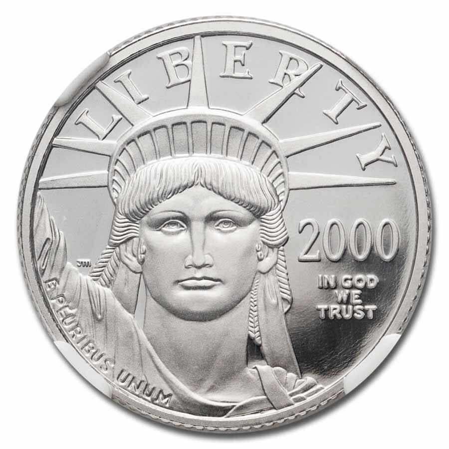 2000-W 1/4 oz Proof American Platinum Eagle PF-70 NGC