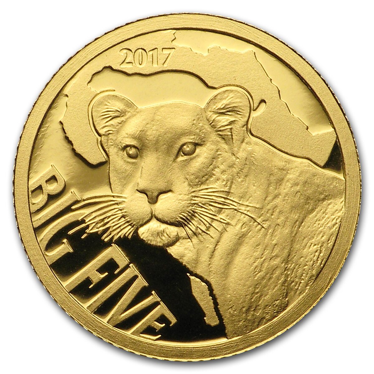 2017 Cameroon 1/2 gram Gold Leopard Proof (The Big Five)