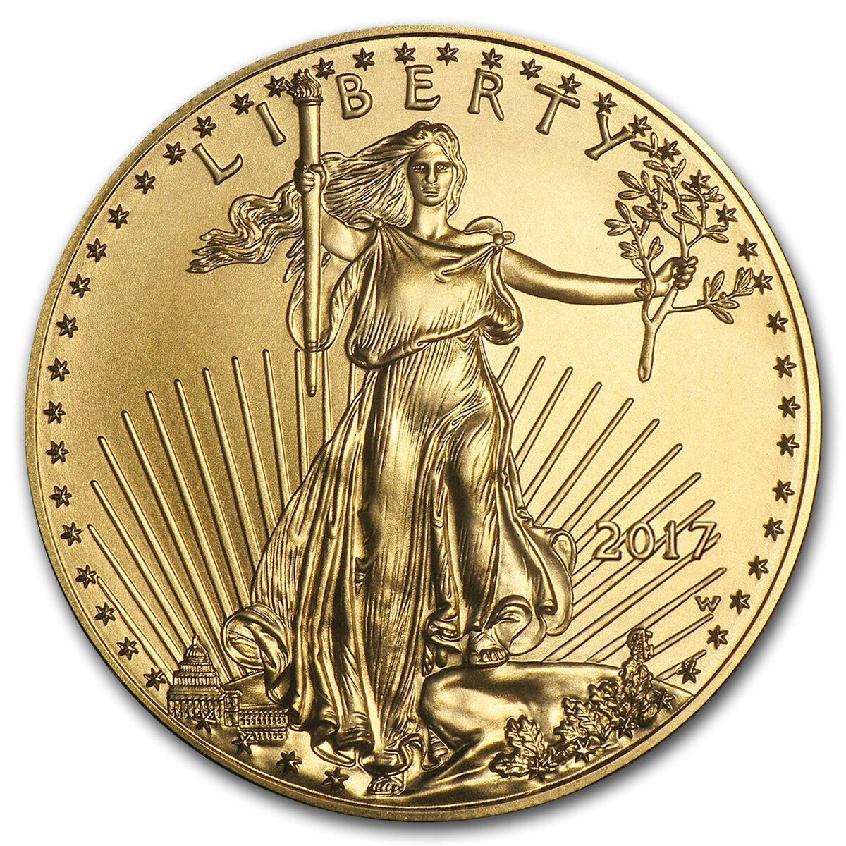 2017-W 1 oz Burnished Gold Eagle SP-70 PCGS (FirstStrike®)