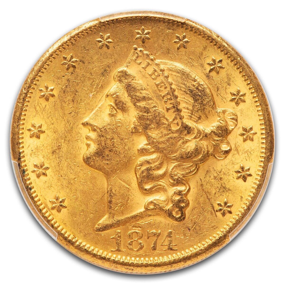 1874-CC $20 Liberty Gold Double Eagle MS-60 PCGS