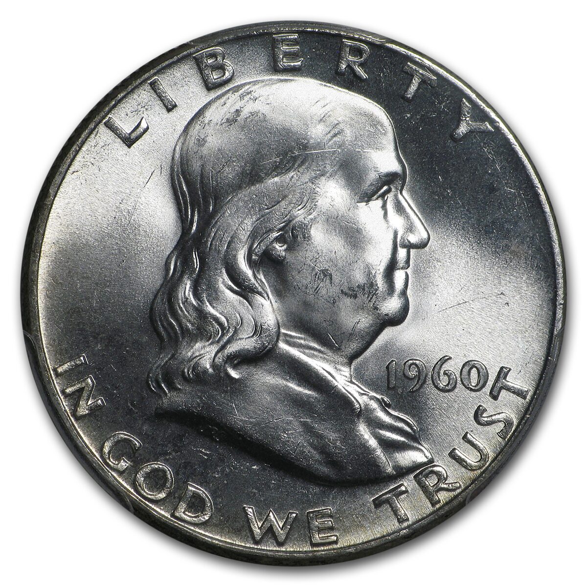 1960 Franklin Half Dollar MS-64 PCGS