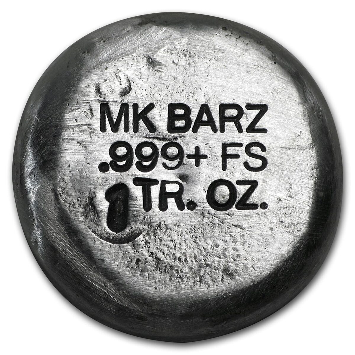 1 oz Hand Poured Silver Round - Sunken Skull