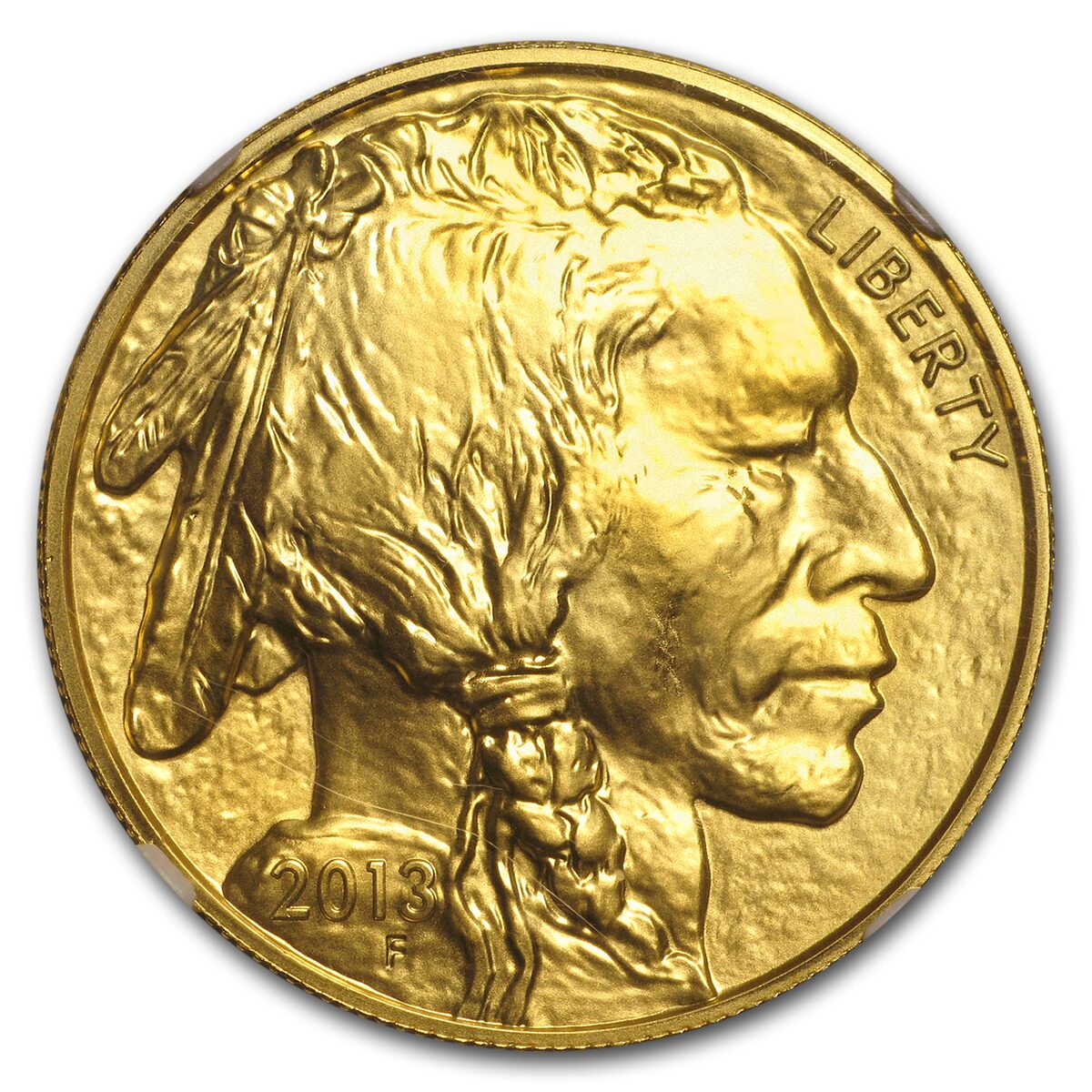 2013 1 oz Gold Buffalo MS-70 NGC (ER, 100th Anniv Label)