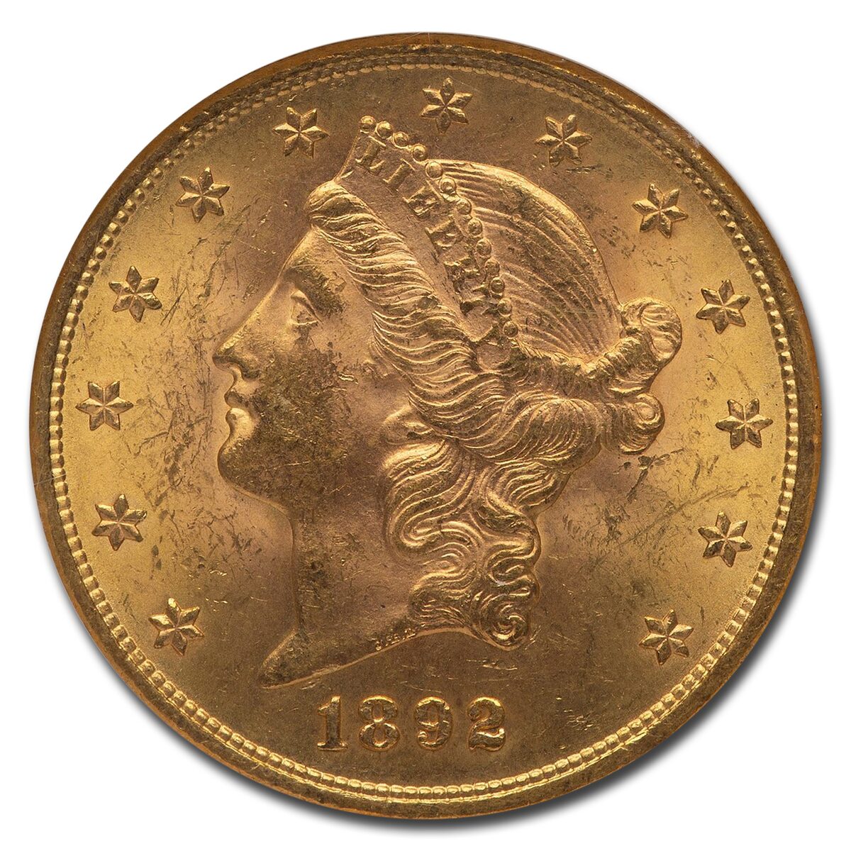 1892-S $20 Liberty Gold Double Eagle MS-63 NGC