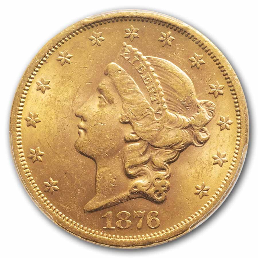 1876-S $20 Liberty Gold Double Eagle MS-62 PCGS