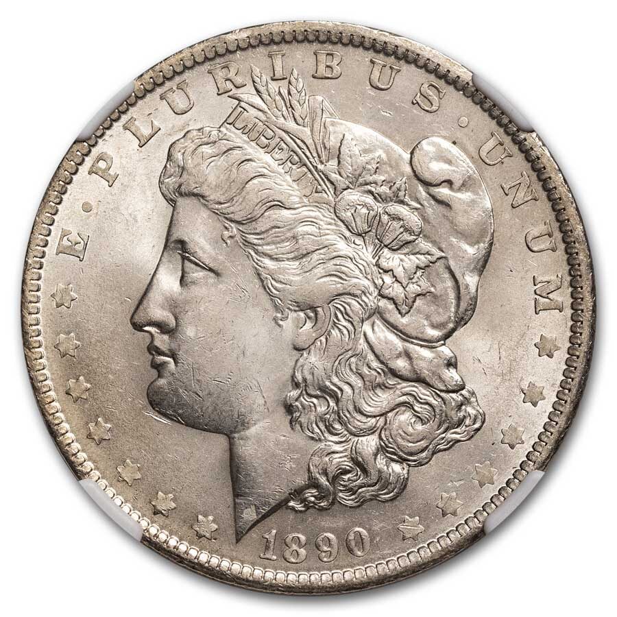 1890-O Morgan Dollar MS-61 NGC