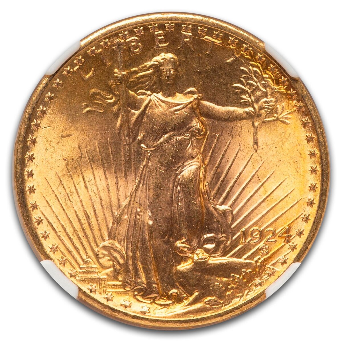 1924 $20 St. Gaudens Gold Double Eagle MS-65+ NGC