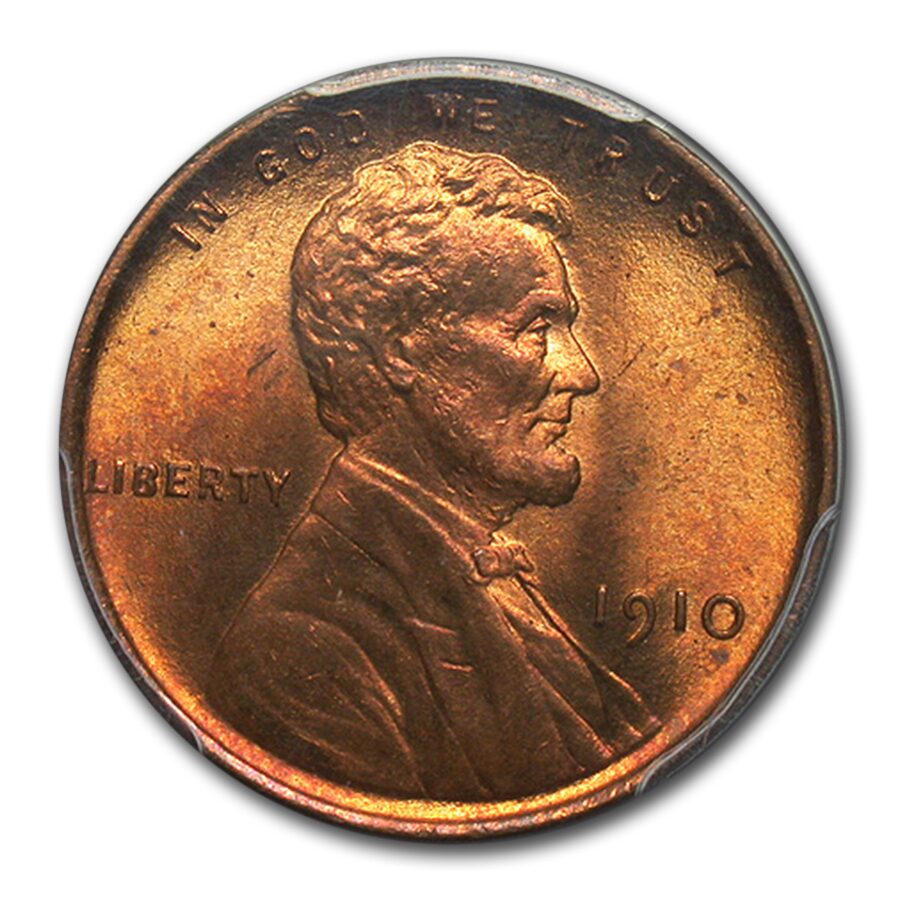 1910 Lincoln Cent MS-65 PCGS (Red)
