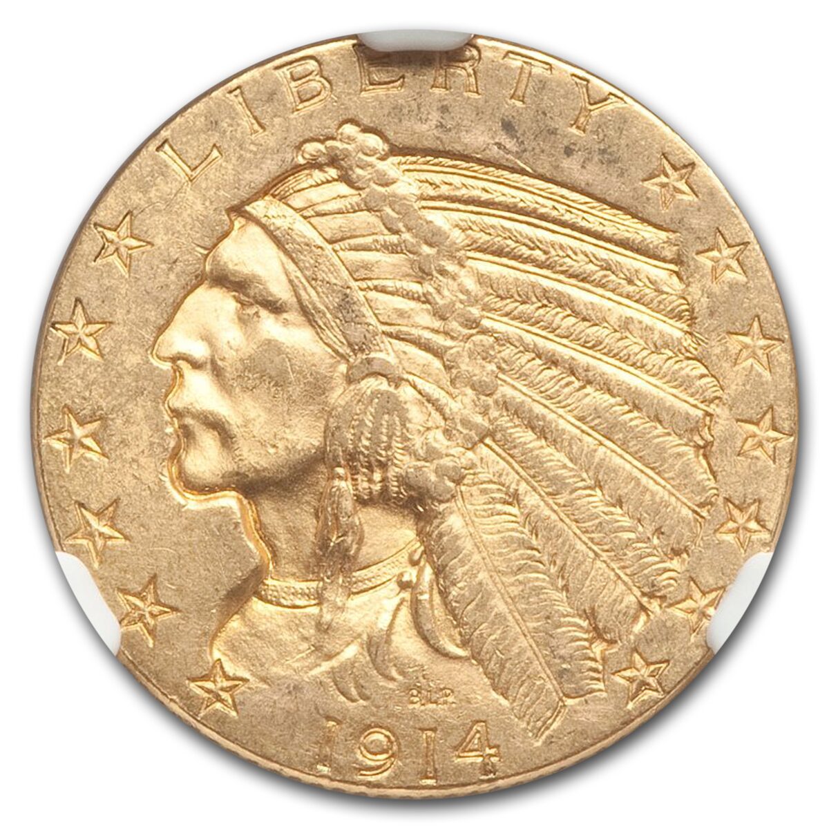 1914 $5 Indian Gold Half Eagle MS-62 NGC