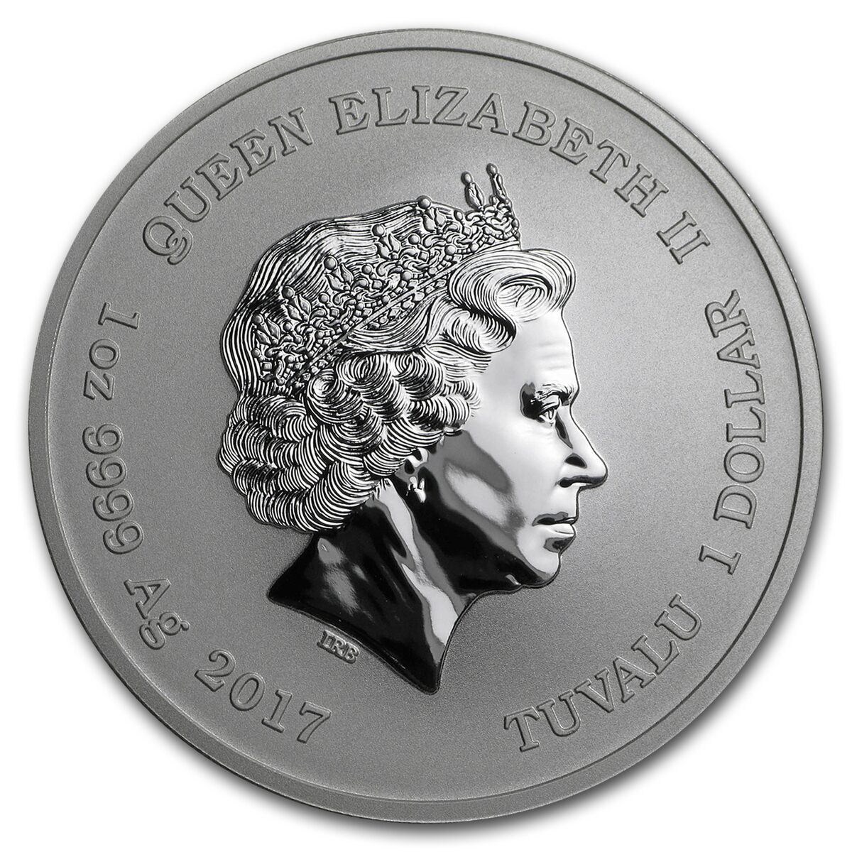 2017 Tuvalu 1 oz Silver $1 Marvel Series SPIDERMAN™ BU