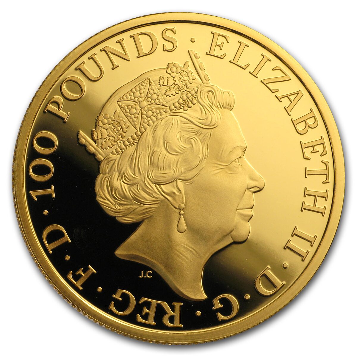 2017 GB Proof 1 oz Gold Queen's Beasts Unicorn (w/Box & COA)
