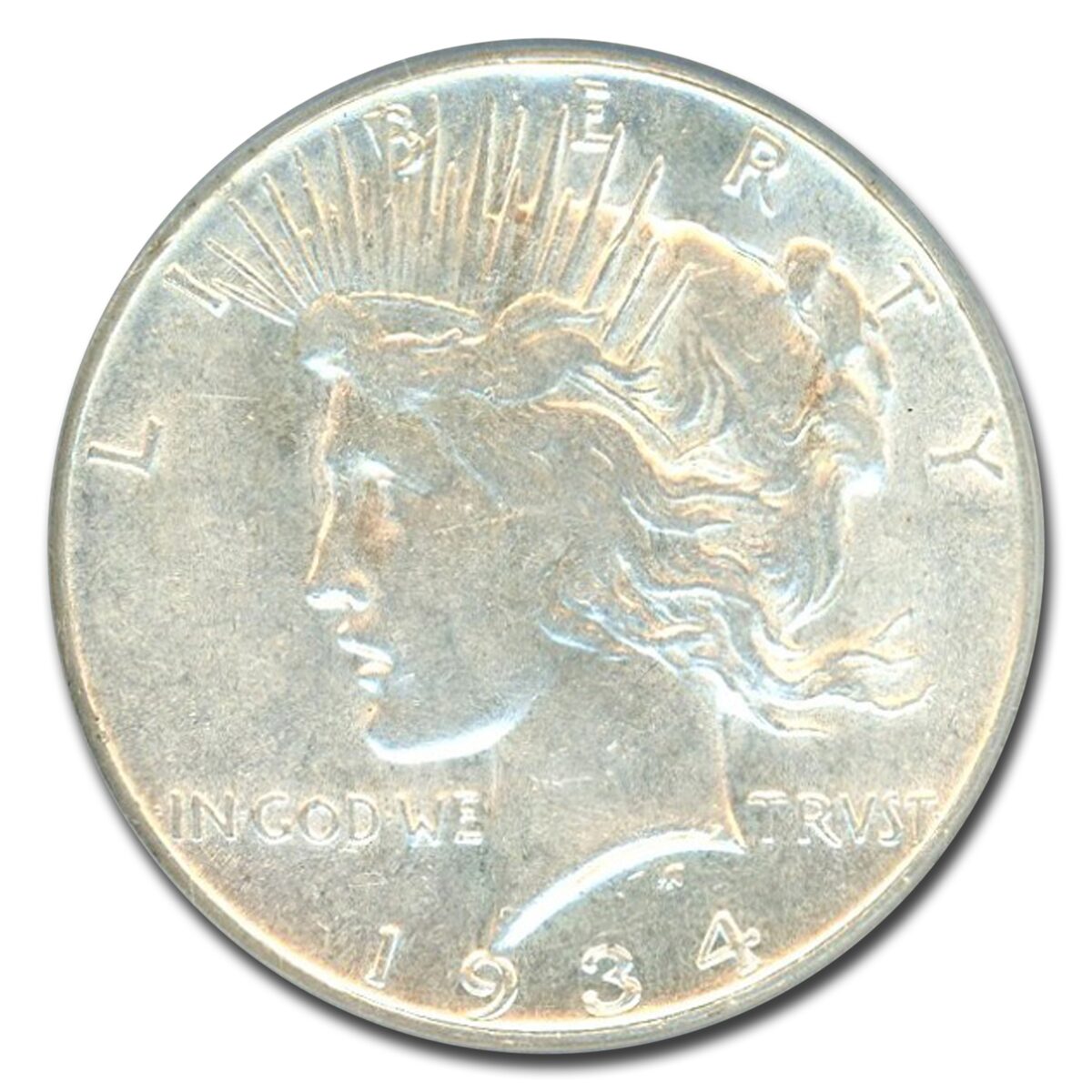 1934-S Peace Dollar AU-55 PCGS