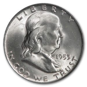 1953-D Franklin Half Dollar MS-64 PCGS