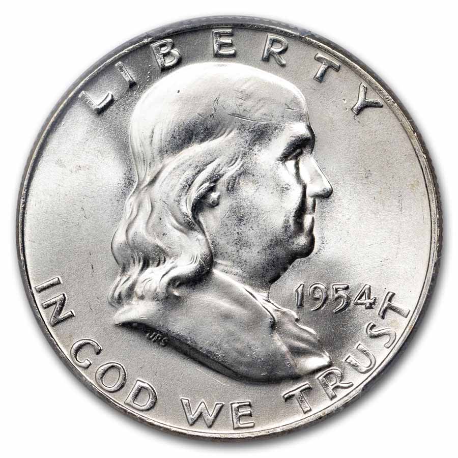 1954-D Franklin Half Dollar MS-64 PCGS