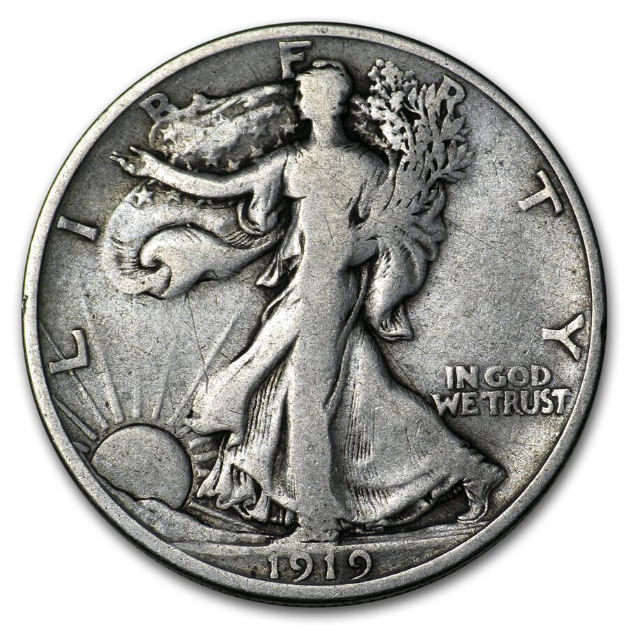 1919-D Walking Liberty Half Dollar Fine
