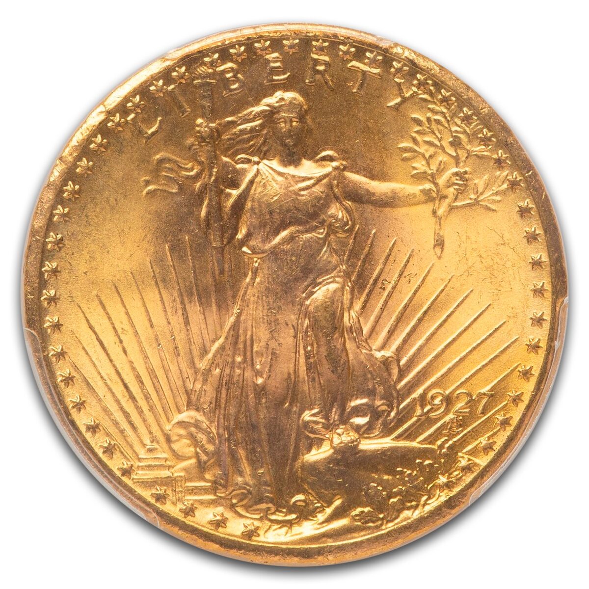 1927 $20 St. Gaudens Gold Double Eagle MS-66+ PCGS
