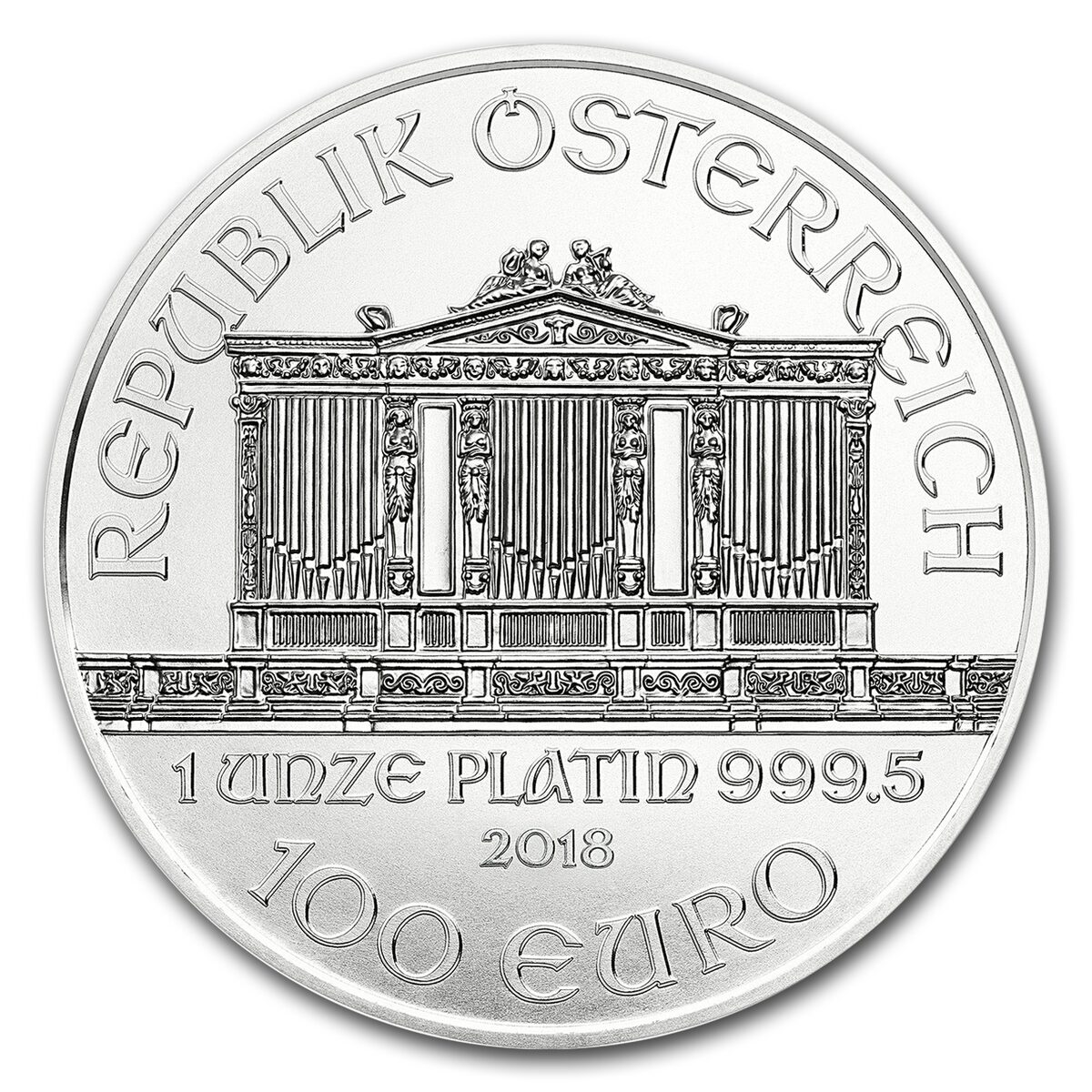 2018 Austria 1 oz Platinum Philharmonic BU