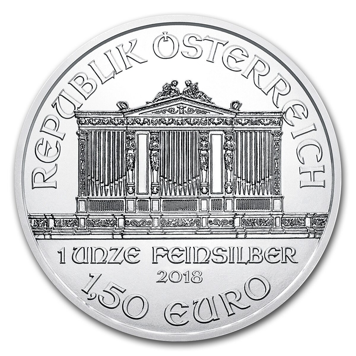 2018 Austria 1 oz Silver Philharmonic BU