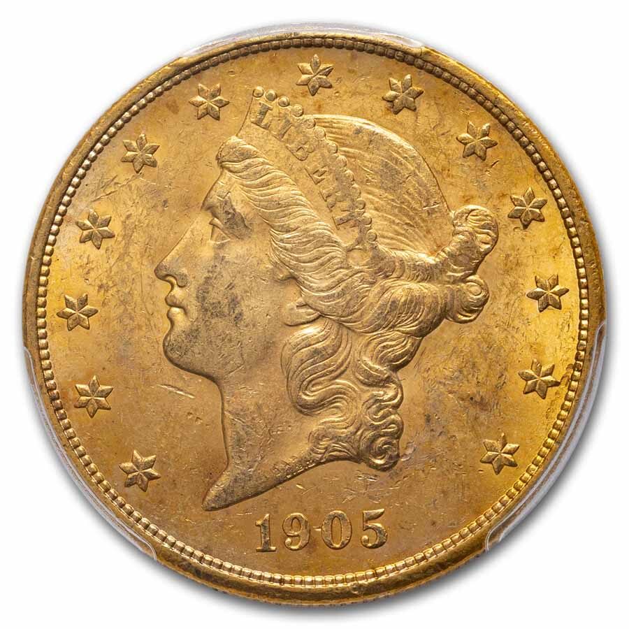 1905 $20 Liberty Gold Double Eagle MS-61 PCGS