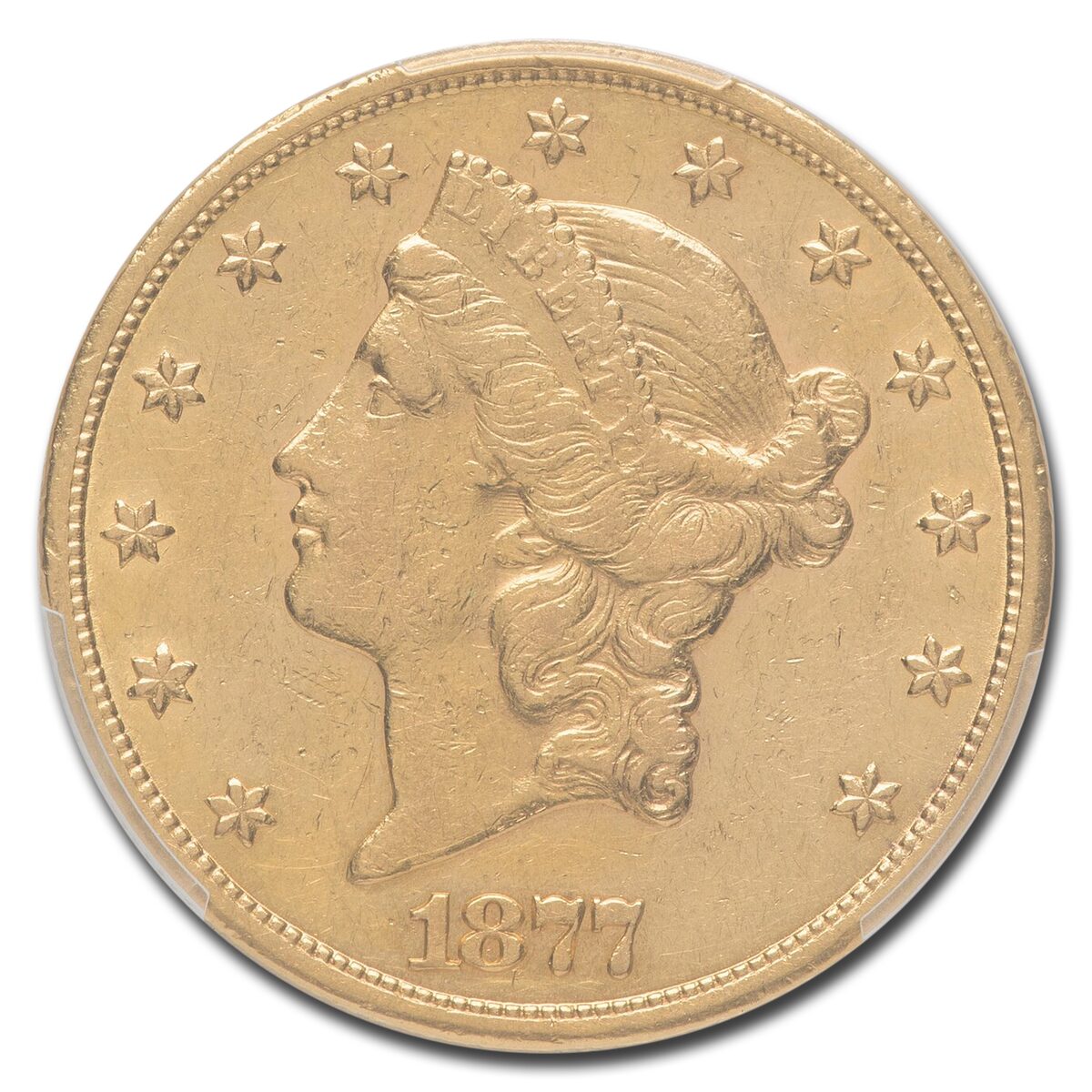1877-CC $20 Liberty Gold Double Eagle XF-45 PCGS
