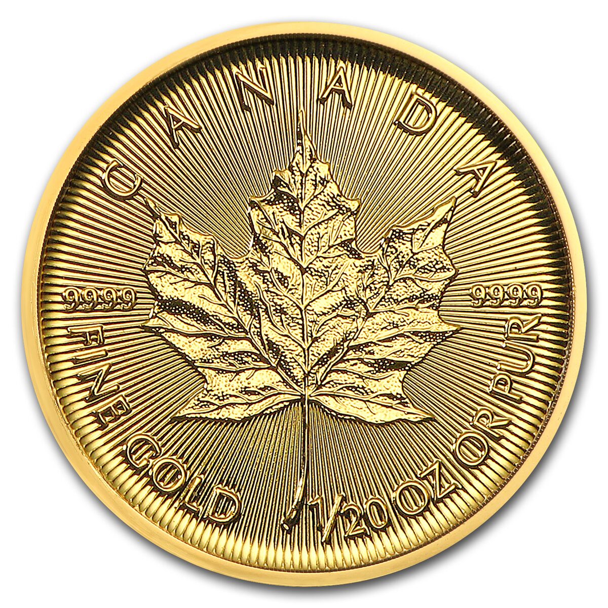 2018 Canada 1/20 oz Gold Maple Leaf BU
