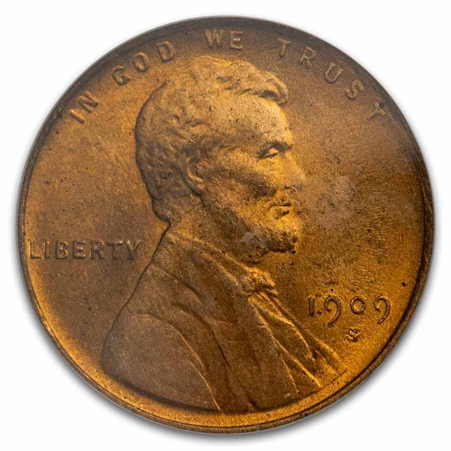 1909-S Lincoln Cent MS-65 PCGS (Red, S/Horizontal S)
