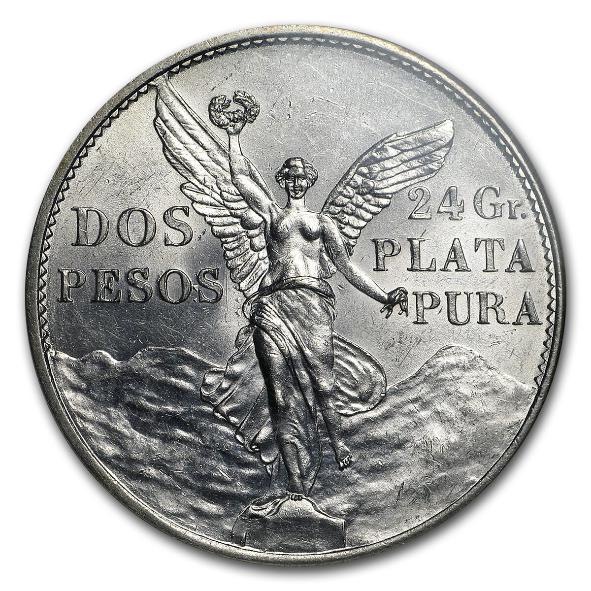 1921 Mexico Silver 2 Pesos Winged Victory MS-62 NGC