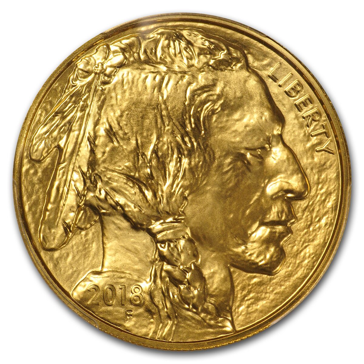 2018 1 oz Gold Buffalo MS-70 PCGS (FirstStrike®, Buffalo Label)