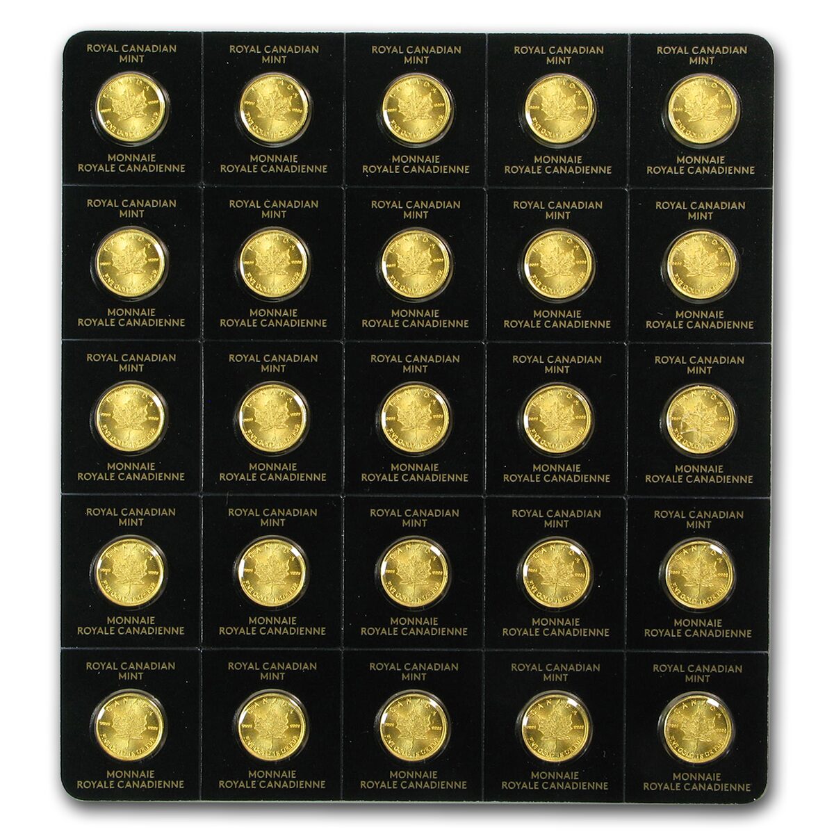 2018 25x 1 gram Gold Maple Leafs Maplegram25™ (In Assay Sleeve)