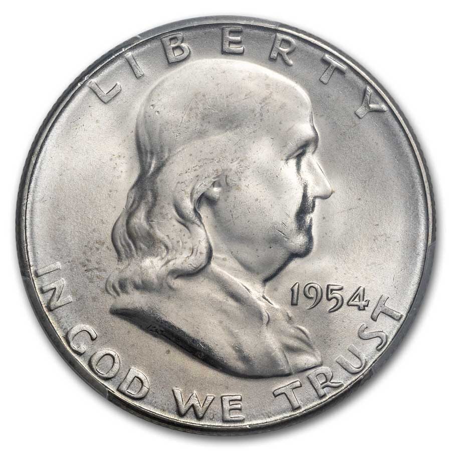 1954-S Franklin Half Dollar MS-66 PCGS