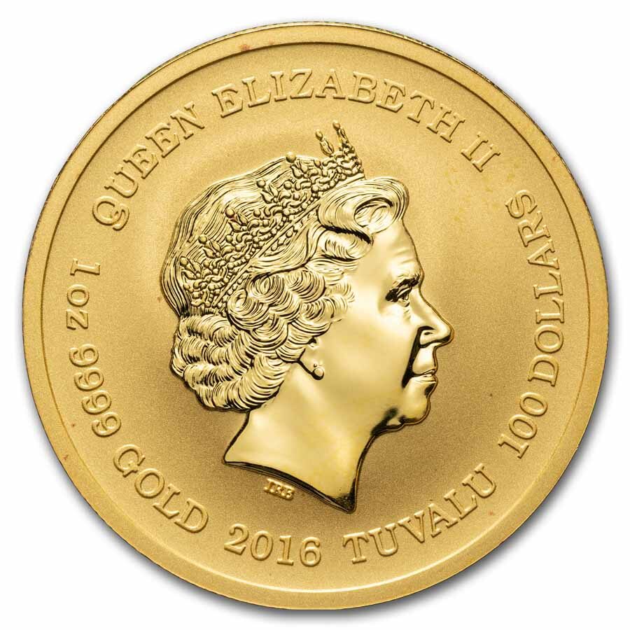 2016 Tuvalu 1 oz Gold Pearl Harbor BU (No COA)
