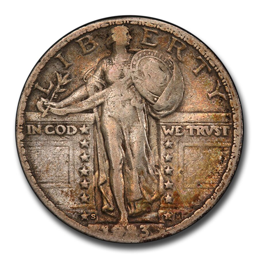 1923-S Standing Liberty Quarter F-12 PCGS