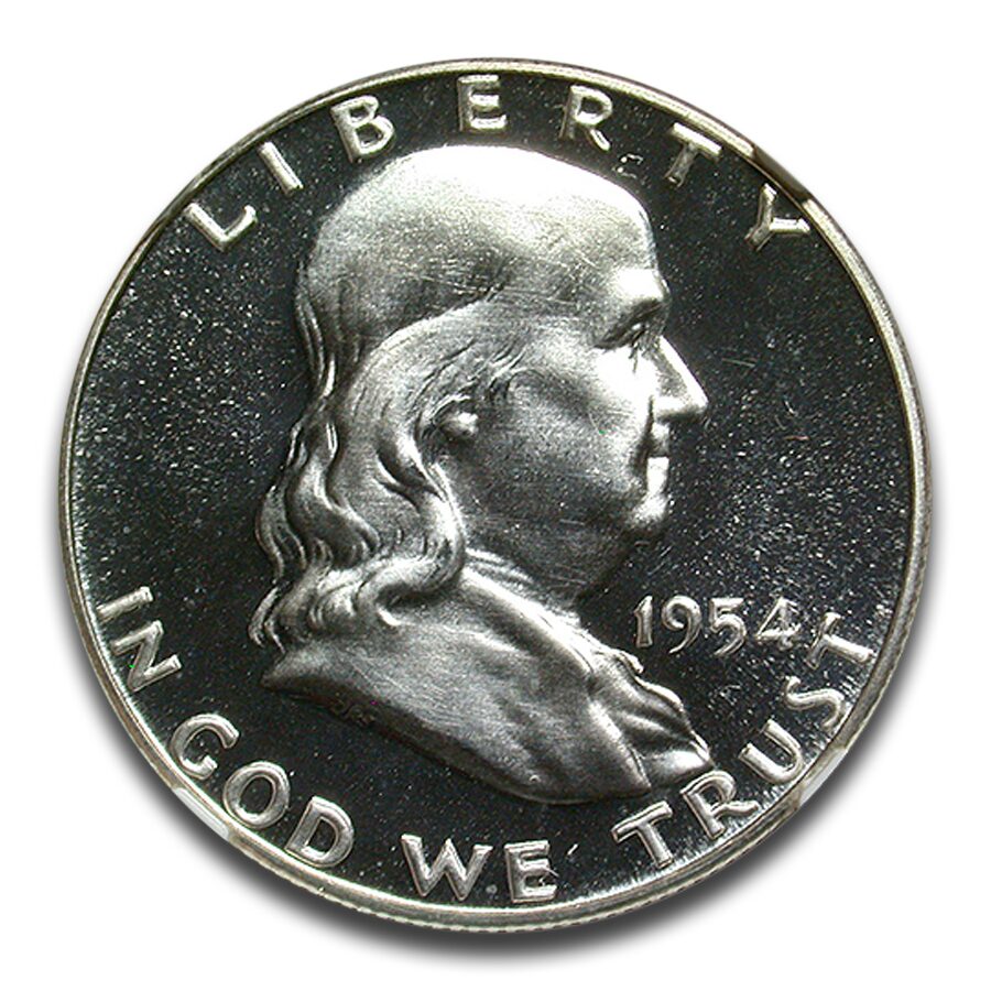 1954 Franklin Half Dollar PF-68 Cameo NGC