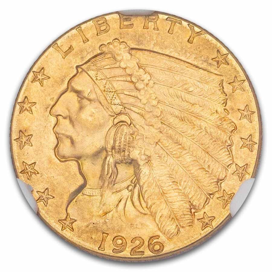 1926 $2.50 Indian Gold Quarter Eagle MS-65 NGC
