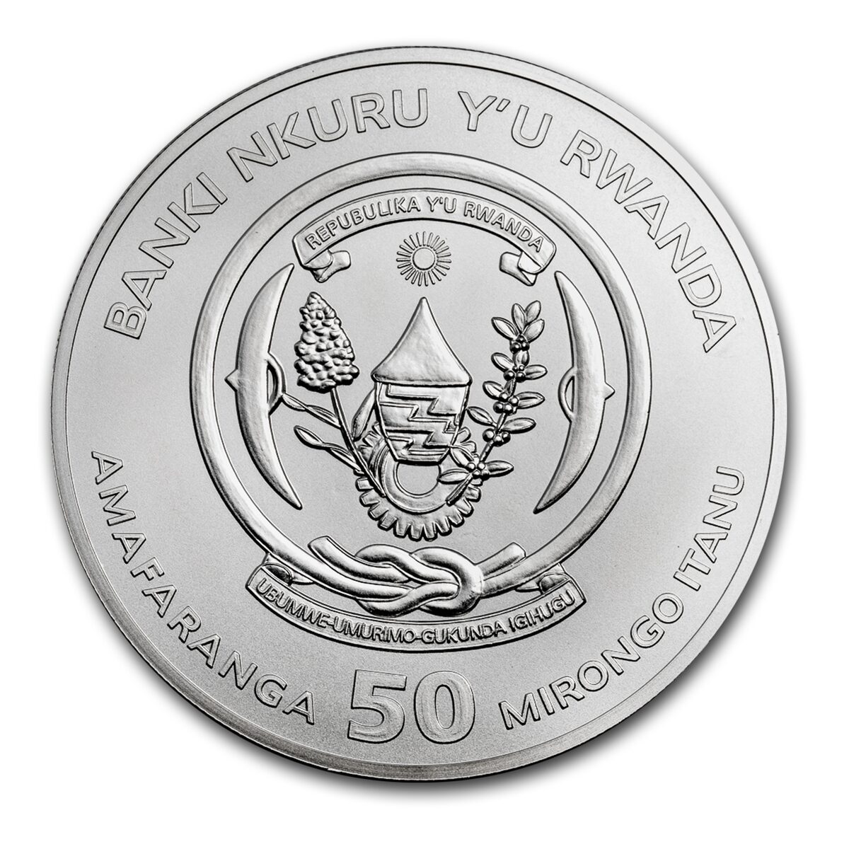 2017 Rwanda 1 oz Silver Nautical Ounce Santa Maria BU