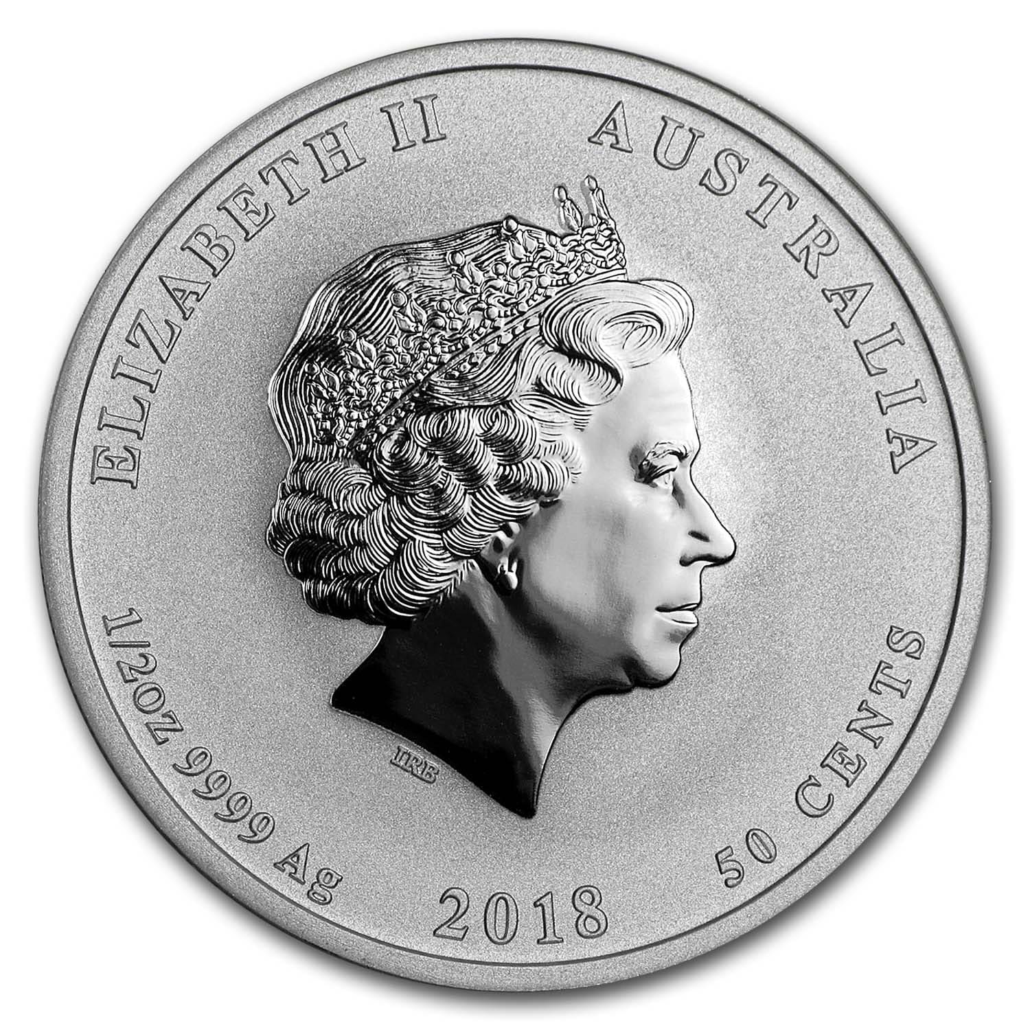 2018 Australia 1/2 oz Silver Year of the Dog BU (Series II)