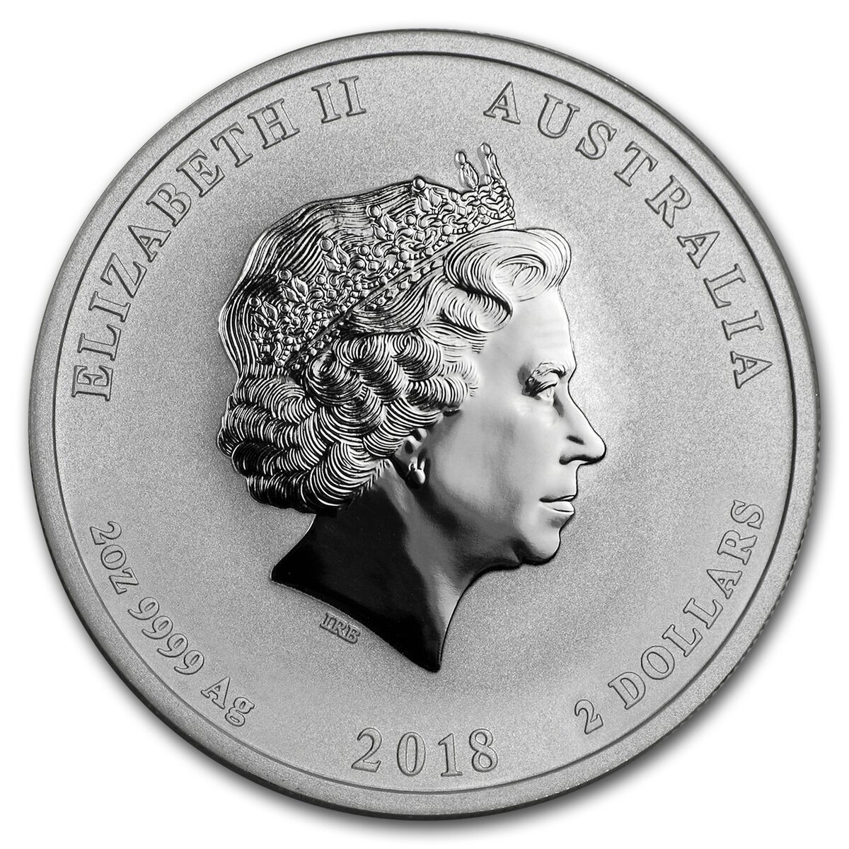 2018 Australia 2 oz Silver Lunar Dog BU