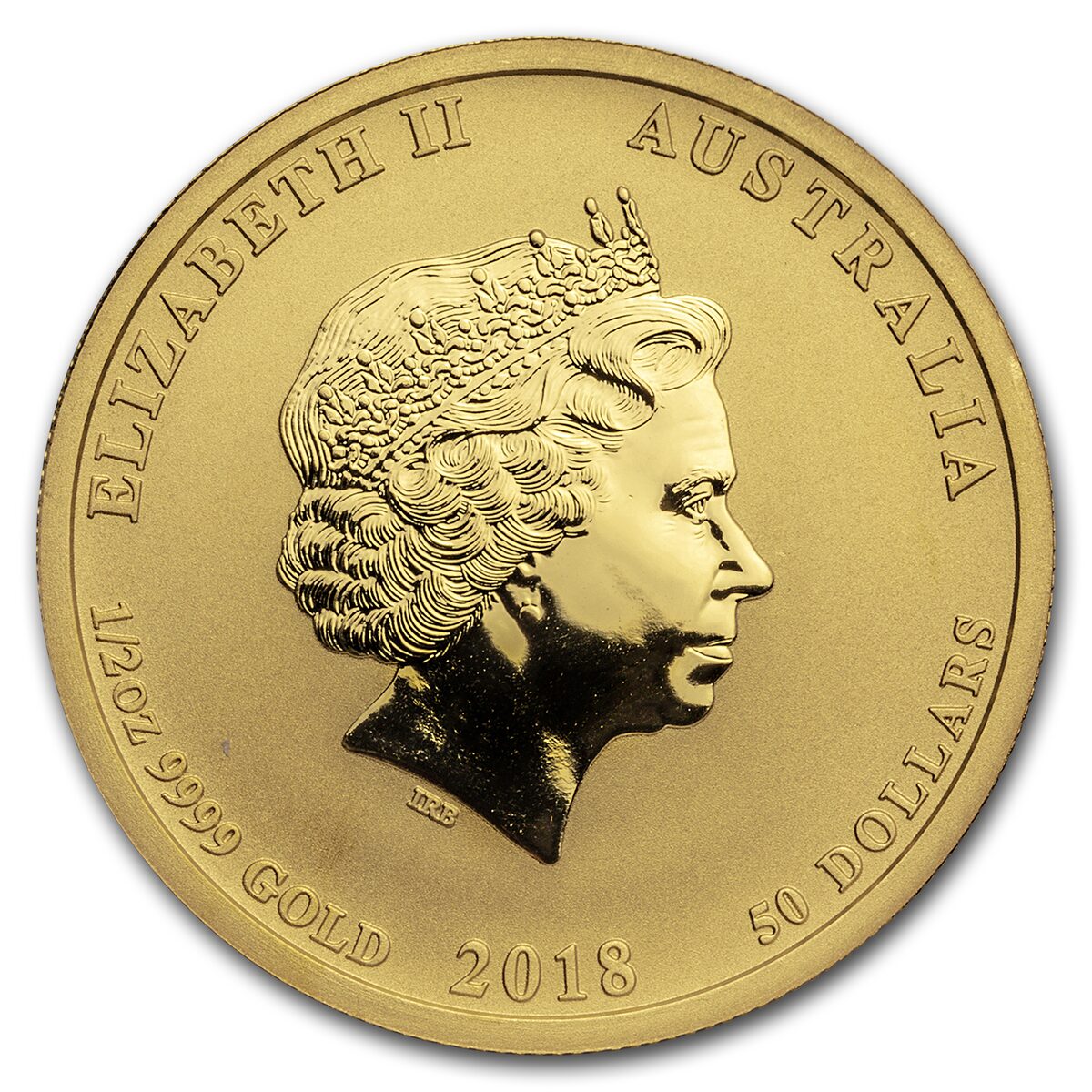 2018 Australia 1/2 oz Gold Lunar Dog BU