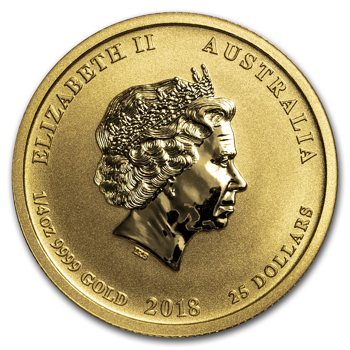2018 Australia 1/4 oz Gold Lunar Dog BU