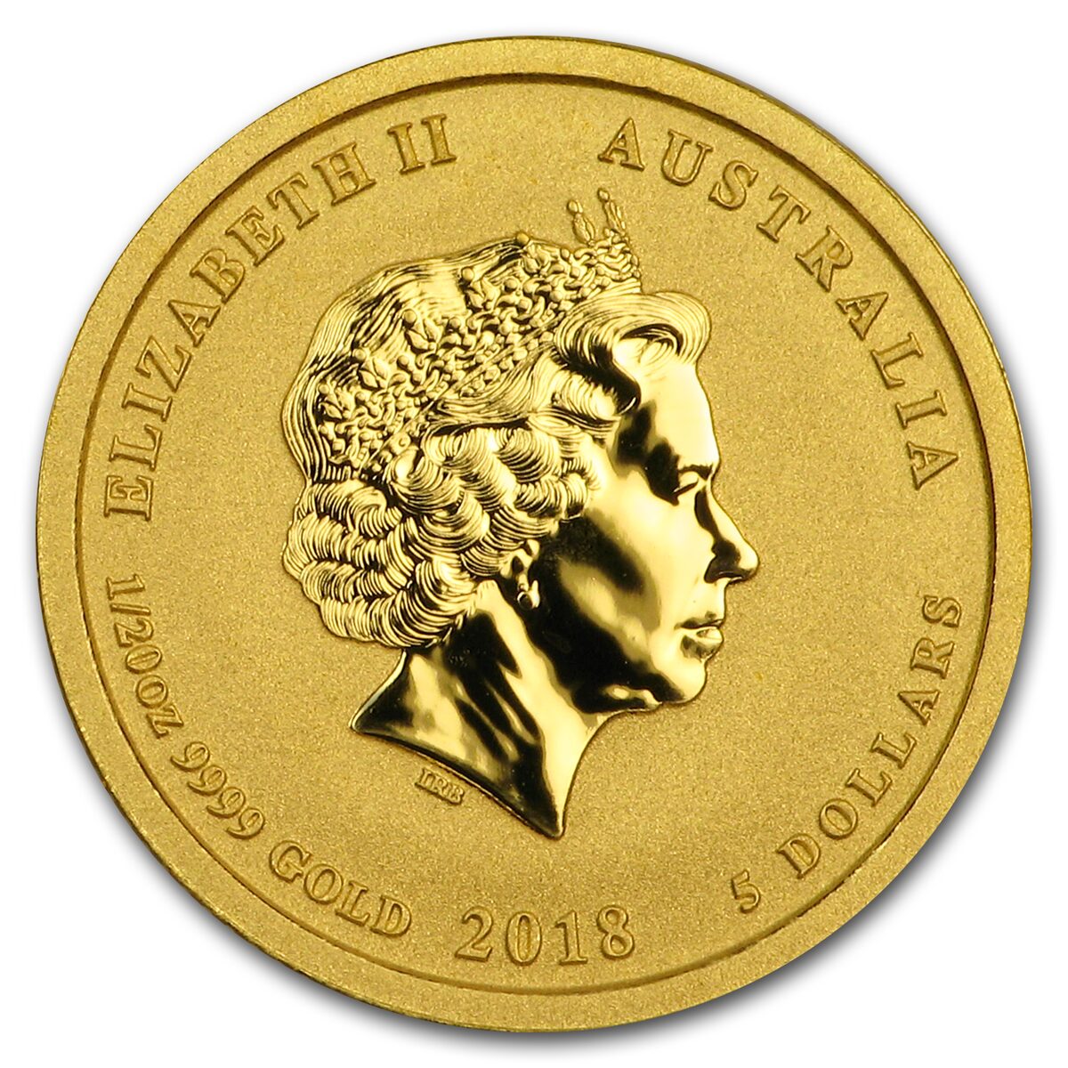 2018 Australia 1/20 oz Gold Lunar Dog BU