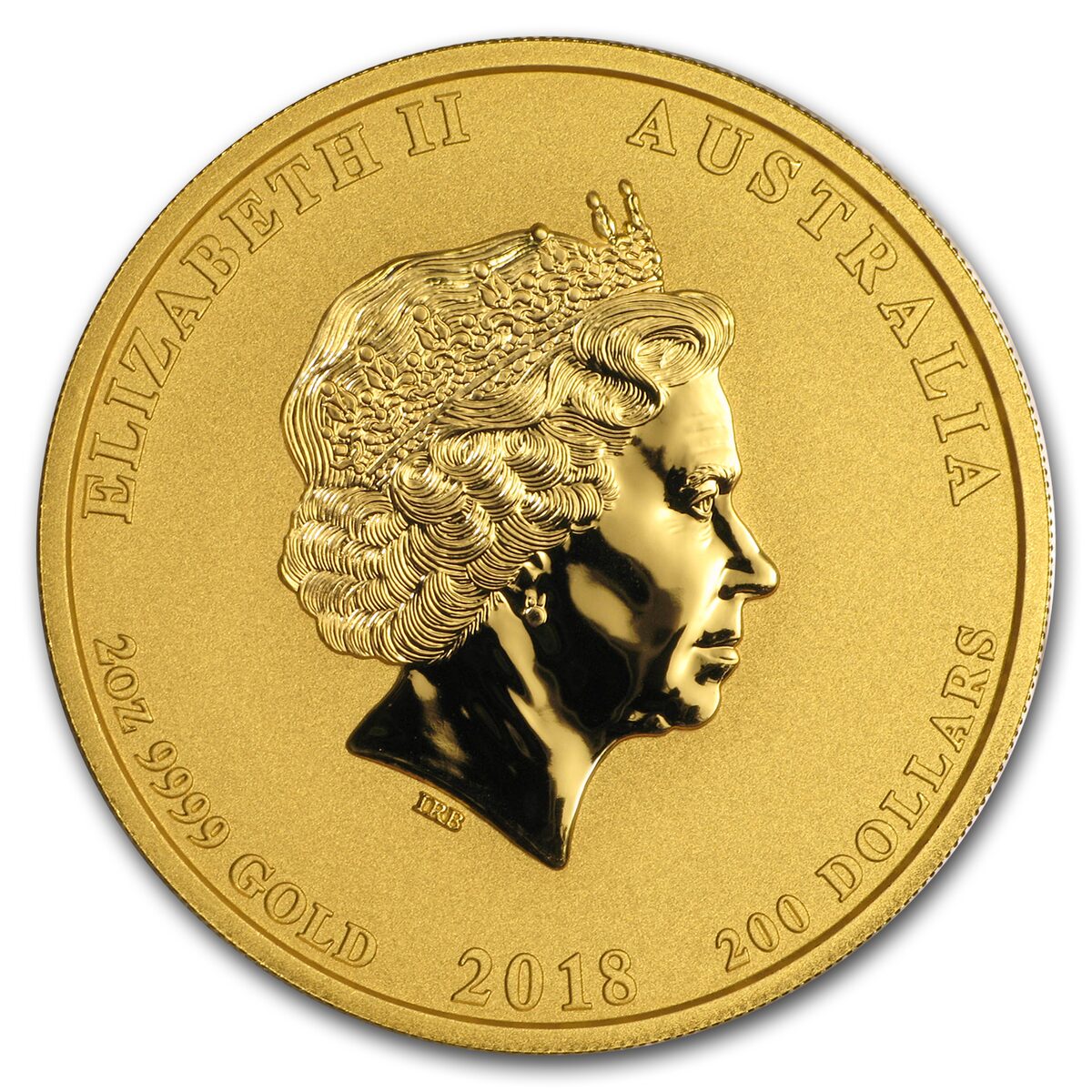 2018 Australia 2 oz Gold Lunar Dog BU