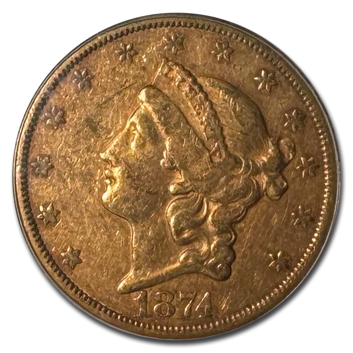 1874-CC $20 Liberty Gold Double Eagle XF-40 PCGS