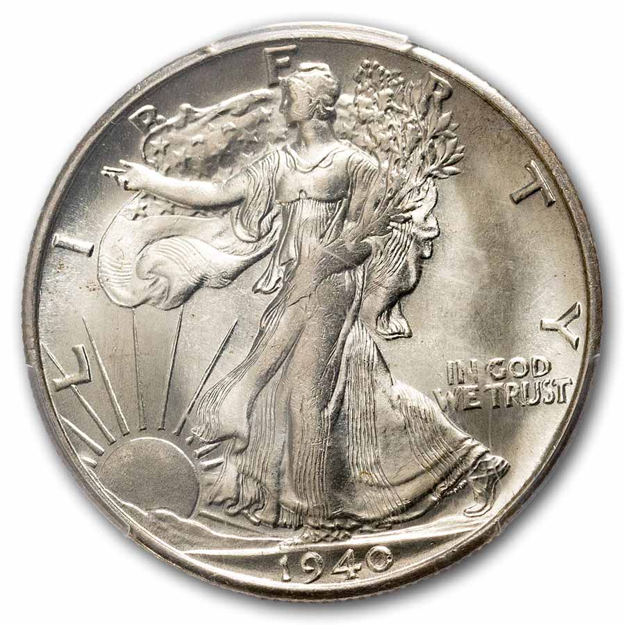 1940-S Walking Liberty Half Dollar MS-66 PCGS