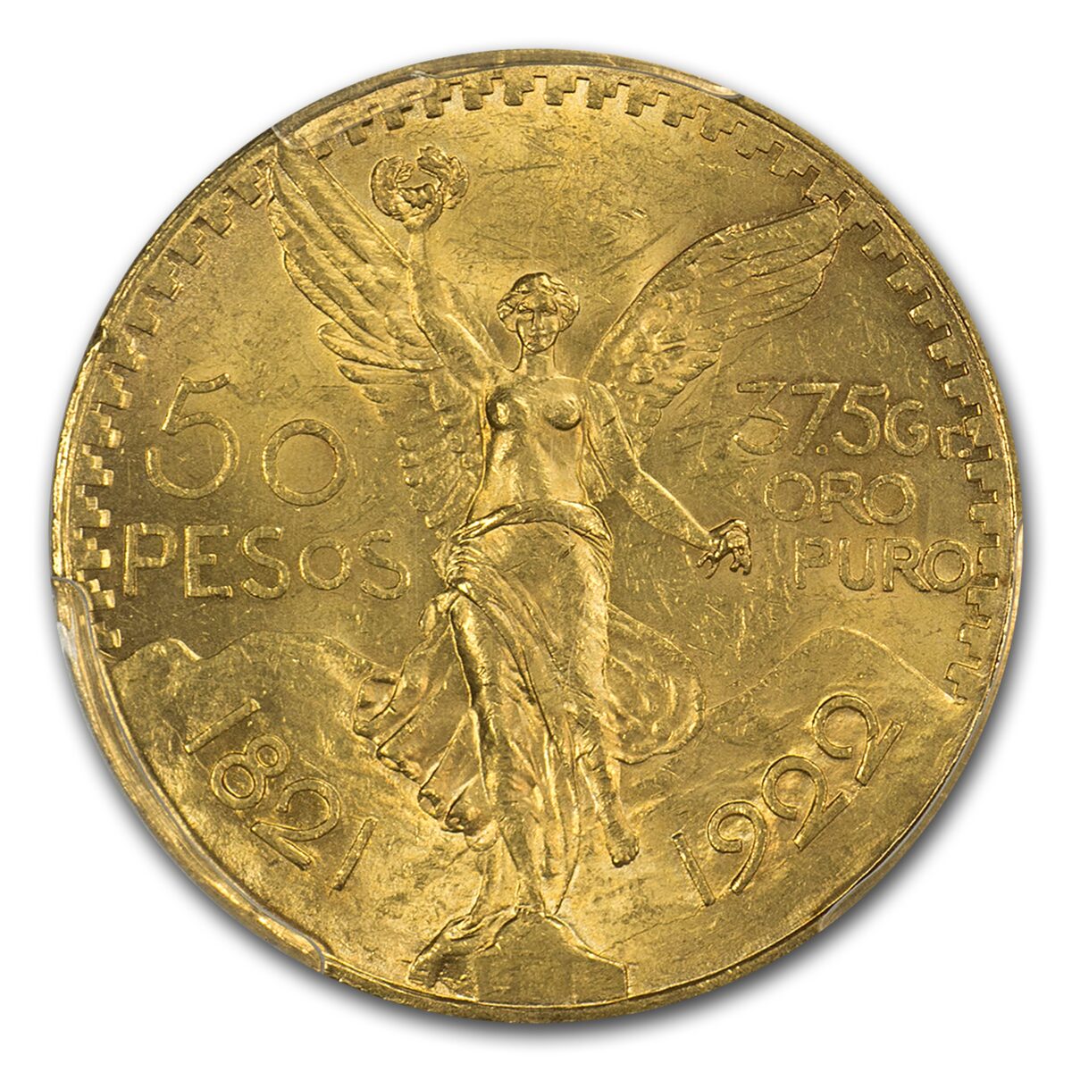 1922 Mexico Gold 50 Pesos MS-62 PCGS