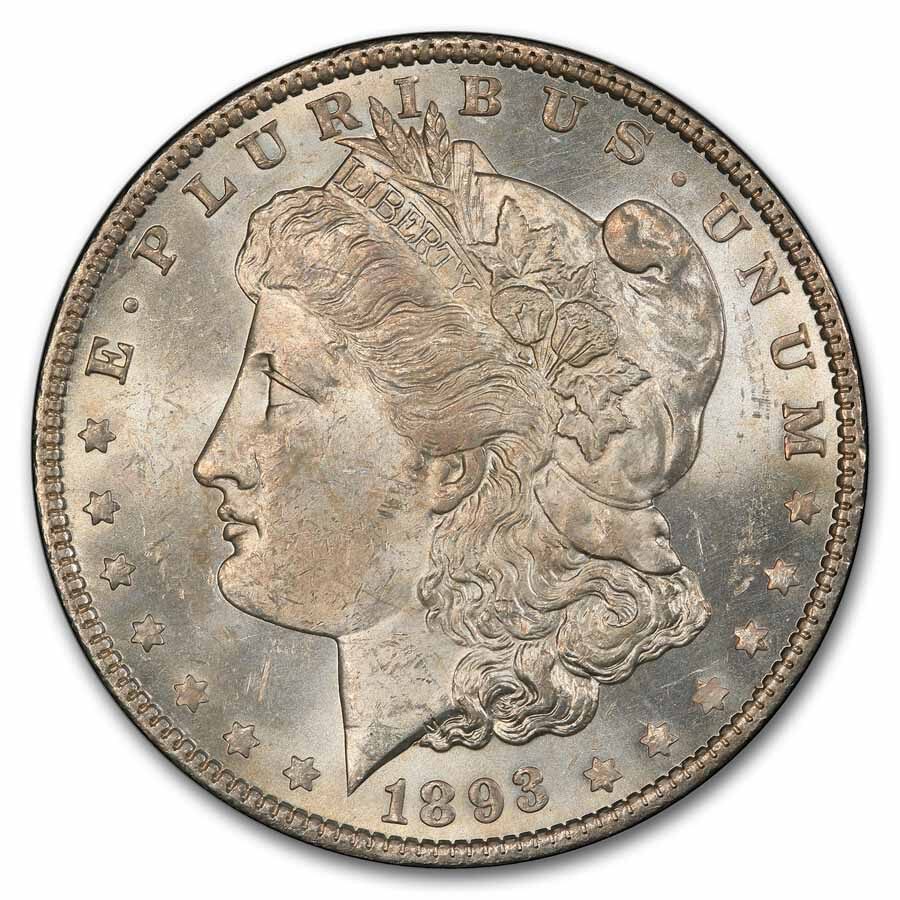 1893-O Morgan Dollar MS-62 PCGS