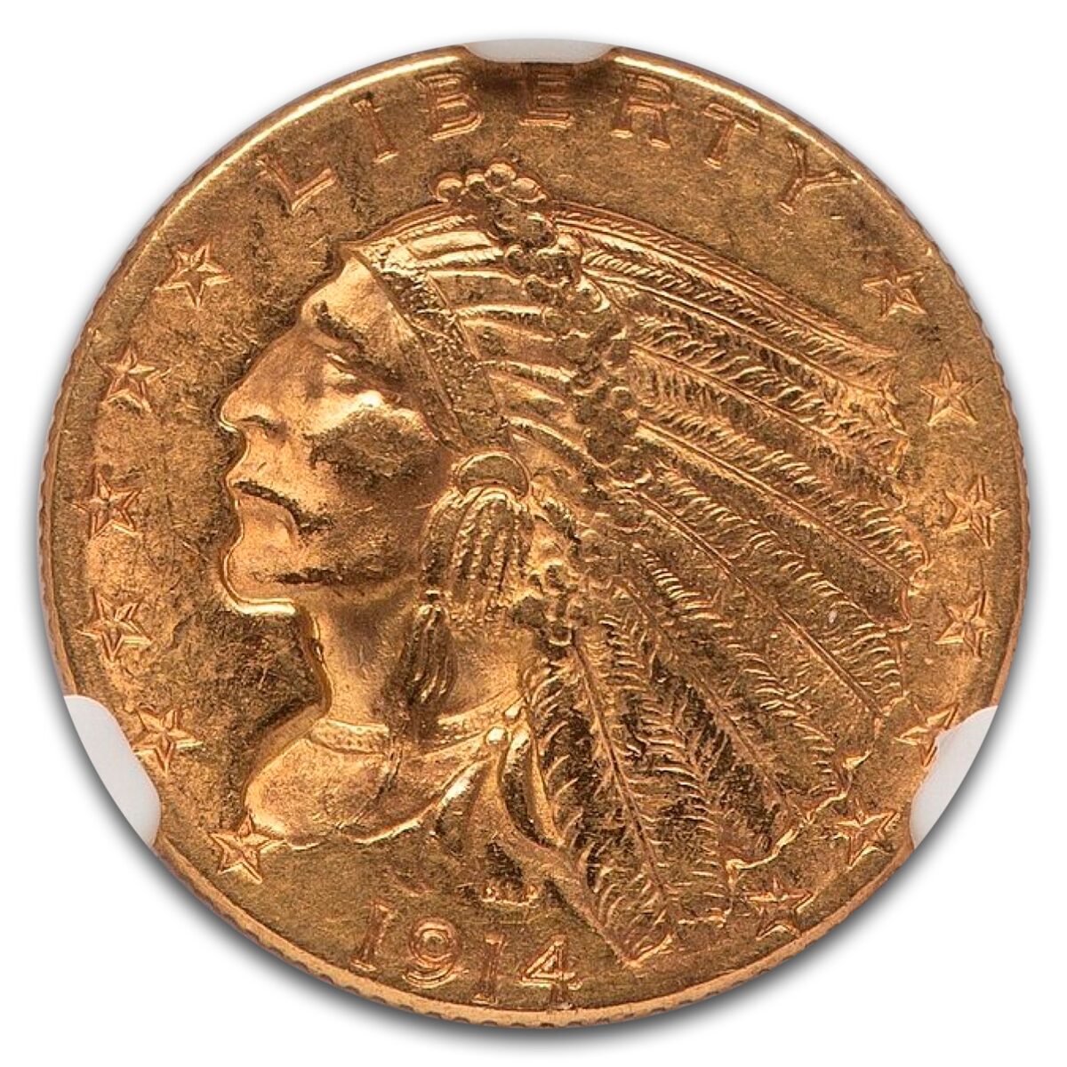1914-D $2.50 Indian Gold Quarter Eagle MS-61 NGC